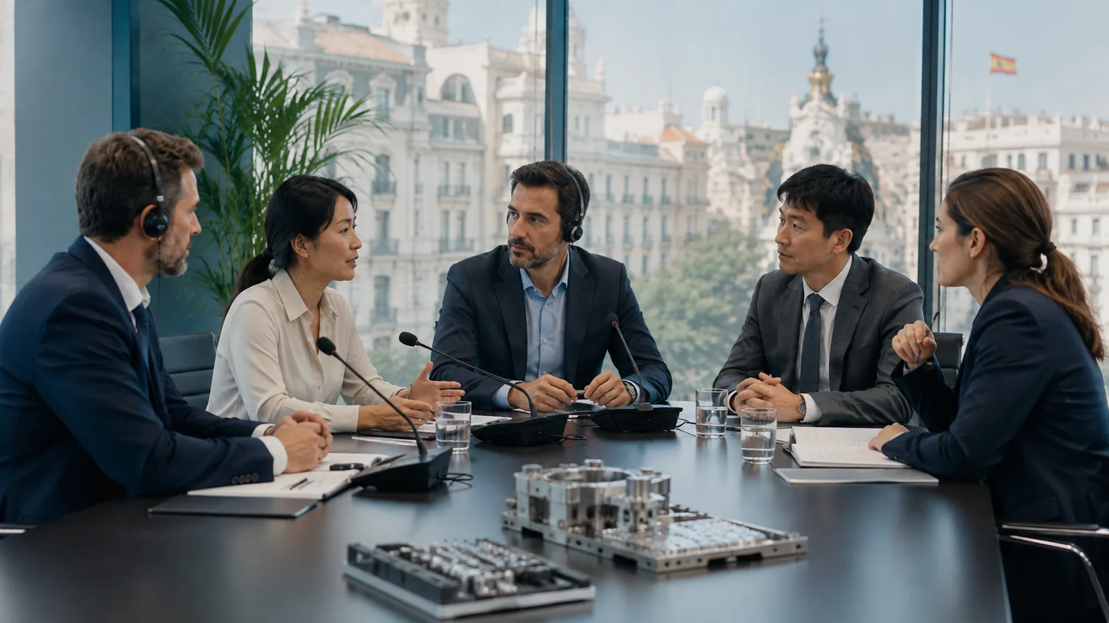 Reunión internacional con intérprete profesional en Madrid